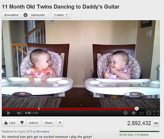 パパのギターにあわせてダンスするカワイイ双子の女の子の赤ちゃん_b0007805_23491961.jpg