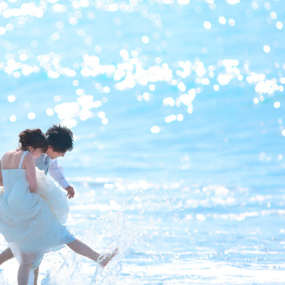 静岡県の結婚式前撮り写真 海のウェディングフォト 人気ロケーション撮影 Petite Rose