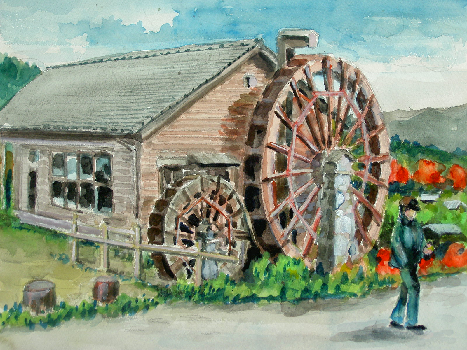 阿蘇望の里の水車小屋 田代正之絵画集 趣味の絵画 阿蘇望の里の水車小屋 田代正之絵画集 趣味の絵画