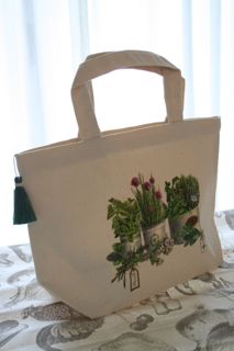 <Aggie\'s Market>情報 ハーブ柄デコパージュのトートバッグ_d0026822_1631153.jpg