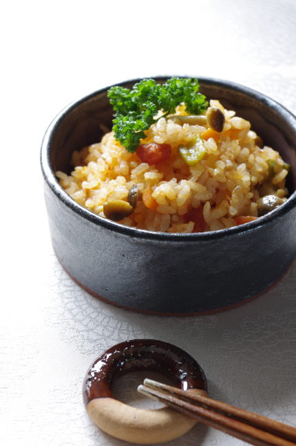 塩ヨーグルトで!トマト風味の炊き込みご飯_f0168317_14183172.jpg