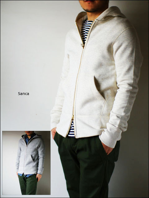 Sanca [サンカ] TOP 吊り裏毛 F/ZIP PARKA 吊り編み機フルジップパーカ [MEN\'S] _f0051306_034854.jpg