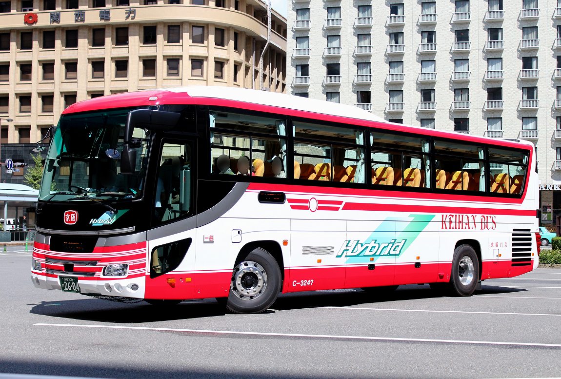 京阪バス セレガハイブリッド C3247 バス三昧 京阪バス セレガハイブリッド C3247 バス三昧
