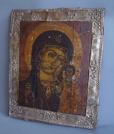 18～19世紀のアンティーク 聖母マリアとキリスト ロシアイコン 手描き 
