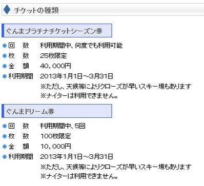 群馬県下22ヵ所のスキー場で利用可能「群馬県スキー共通リフト券」&「ぐんまプラチナチケットシーズン券」 : スノーボードが大好きっ!!~ snow  life in 2023/2024~