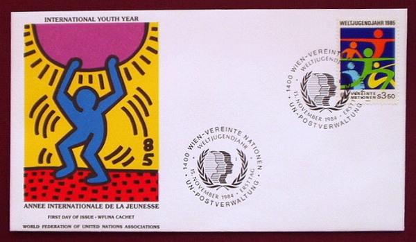 キース・ヘリングのカシェ（1）「International Youth Day