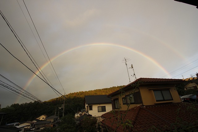 ９月１６日　朝焼けと虹_a0045932_1031574.jpg