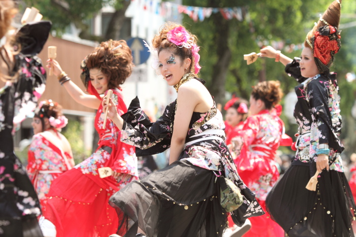 第59回よさこい祭り 1日目 HARE MAKE SALON FACE_a0077663_17191865.jpg