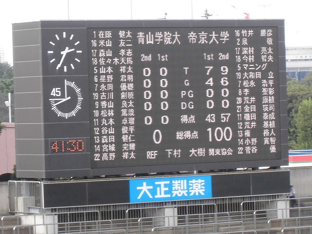関東大学ラグビー慶応VS筑波を観戦 「残念!」_f0141310_872717.jpg