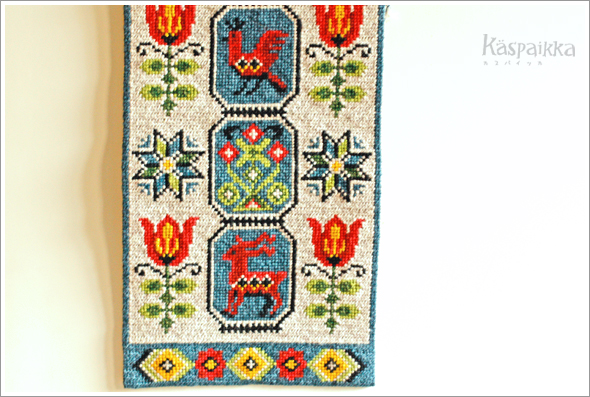 北欧 ヴィンテージ ツヴィスト刺繍 壁飾り スウェーデン 雑貨 水