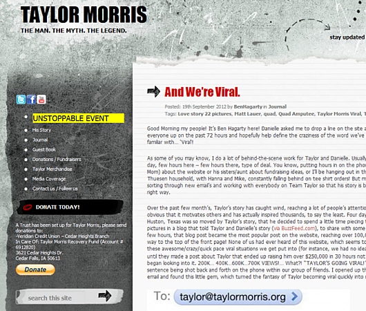 テイラー・モリス（Taylor Morris）さんとその彼女、ダニエルさんの二人の愛の物語_b0007805_11114514.jpg