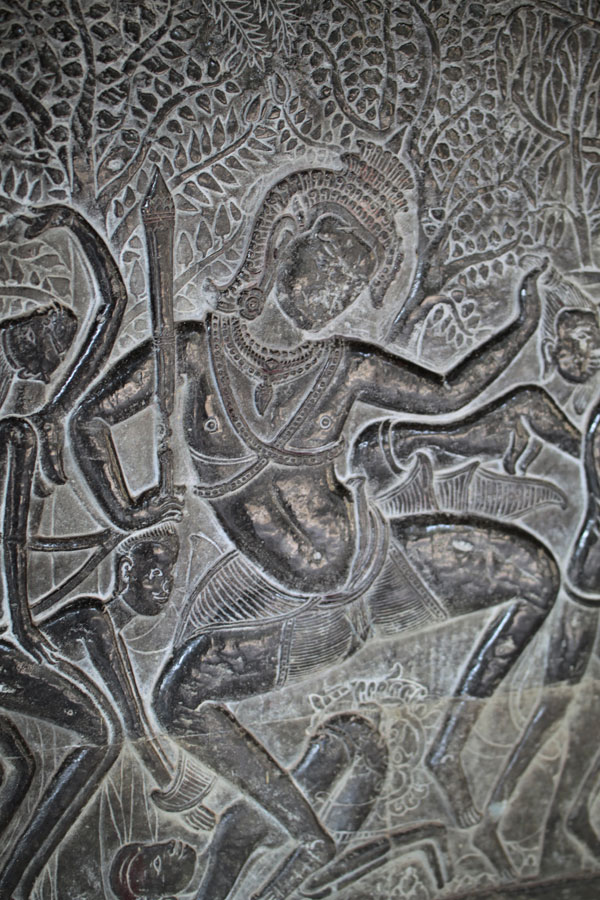 アンコール・ワットⅩⅥ,　回廊の浮彫5　獄卒とヤマ　Angkor Wat_d0011713_1513838.jpg