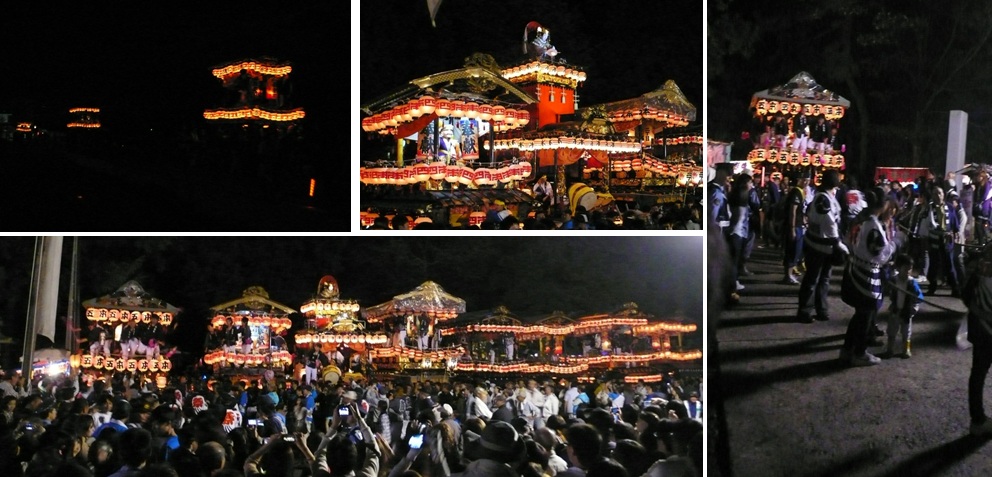 池田町八幡神社 舞台が並んだ夜_a0212730_17353875.jpg