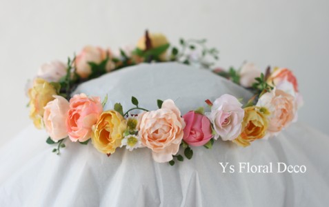 ディズニーアンバサダーホテルの新婦さんへ カラフルな花冠 Ys Floral Deco Blog