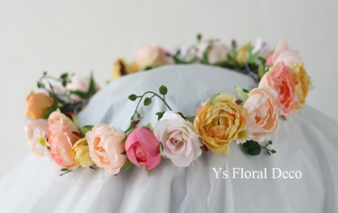 ディズニーアンバサダーホテルの新婦さんへ カラフルな花冠 Ys Floral Deco Blog