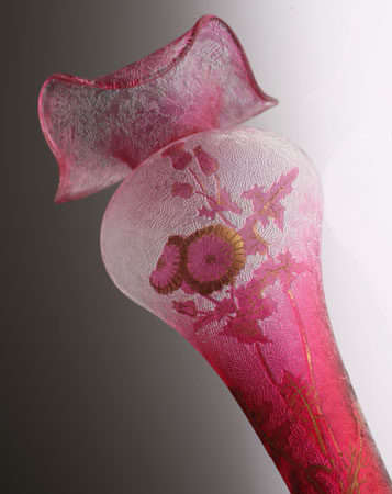 Baccarat Pink  Acid Etched Vase_c0108595_17222069.jpg