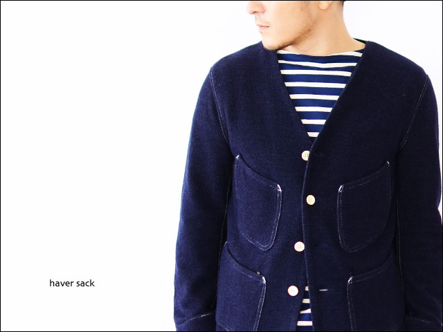 HAVERSACK [ハバーサック] NO COLLAR REVERSE JACKET [リバースカーディガン] [411230] MEN\'S_f0051306_20522245.jpg