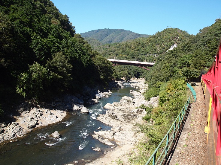 京都；嵐山のトロッコ列車_f0224347_15113985.jpg