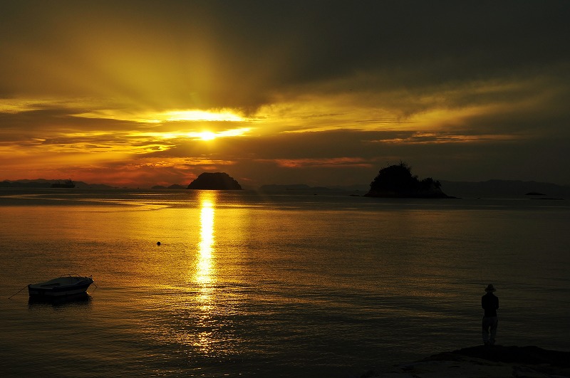 10月6日　鴨池夕焼け　海峡の朝焼け_b0229909_14361998.jpg