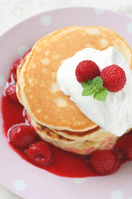 ふかふかパンケーキ*　フランボワーズソース*_d0098954_1310654.jpg