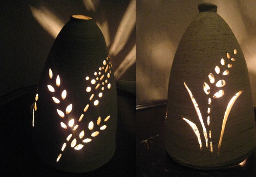 陶灯り・・・！ : 弥生窯 ～ギャラリー野の花～