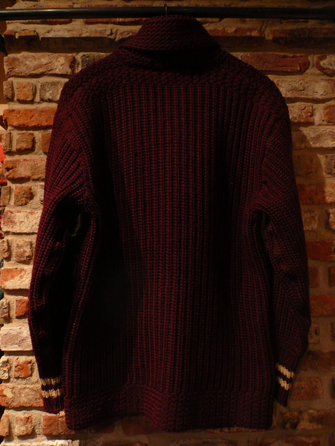 1940s STANDARD KNITTING CO. shawl collar border letterman cardigan ._d0172088_21195012.jpg