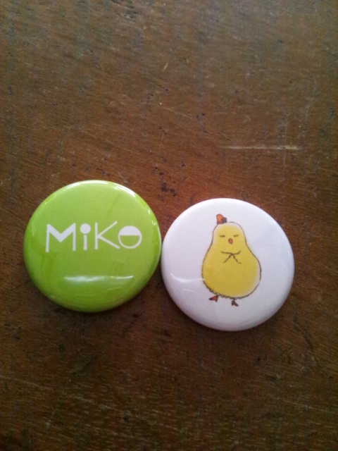 ひよこバッジ販売とMIKOさん納品_c0246783_1247439.jpg