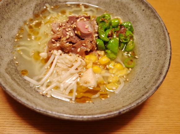 みんな大好き　砂肝入り☆ラーメンなの♡　（＾ｍ＾）_b0243804_192688.jpg