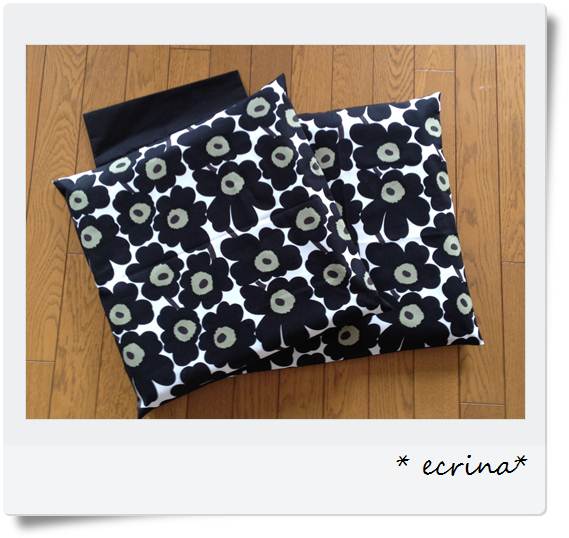 Marimekko Mini Unikkoで車のクッションカバーを作りました Ecrina