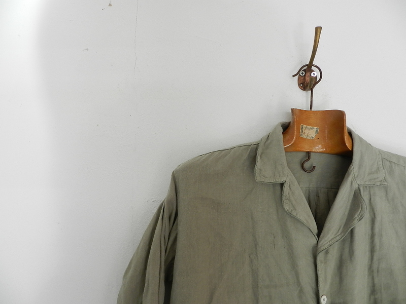 Linen grand-pa shirts over dyed with vintage gray_f0226051_11433735.jpg