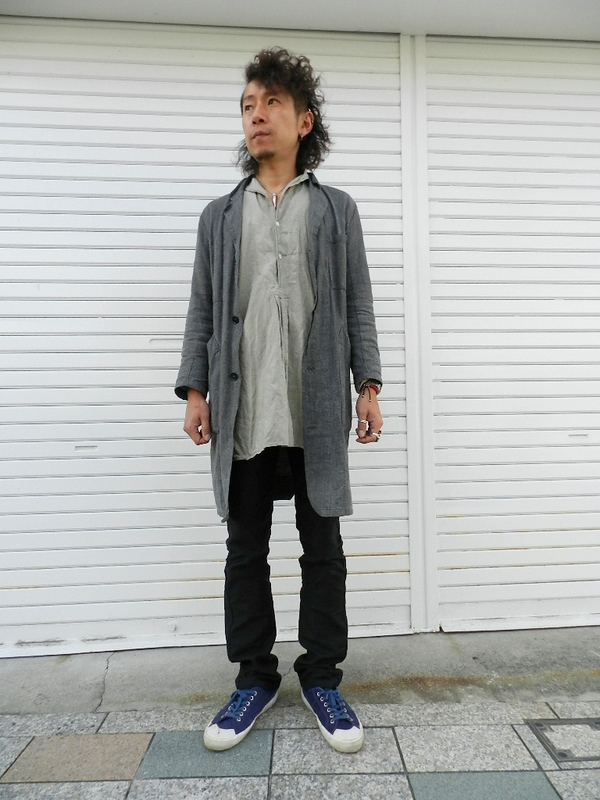 Linen grand-pa shirts over dyed with vintage gray snaps_f0226051_22472458.jpg