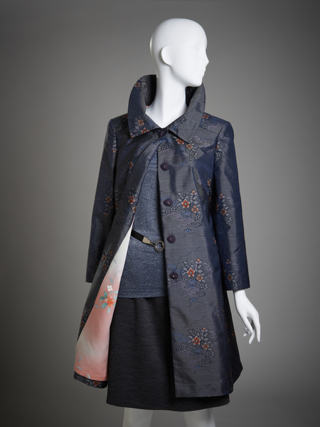 2022年ファッション福袋 着物リメイク 大島紬のコート - スプリング 