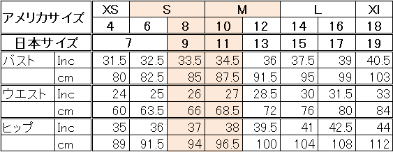 アメリカの服のサイズ 私の好きなもの リナ まお