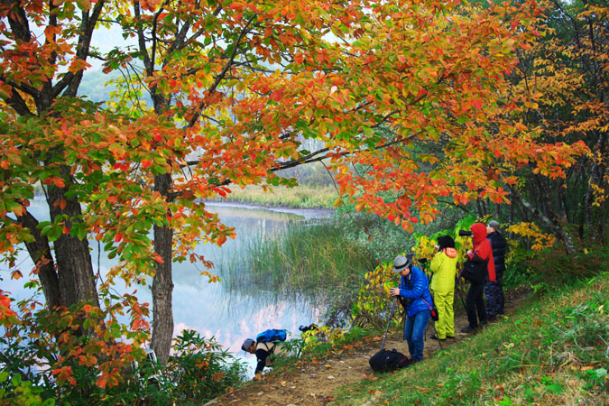 戸隠　鏡池の紅葉1_a0263109_16303569.jpg