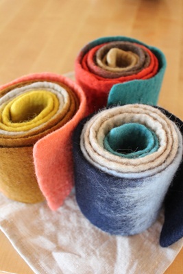 羊毛フェルトのマフラー（作品展用） : トリかあさんの暮らしノート