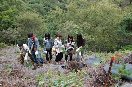 岬高校「山海人プロジェクト２０１２」（第１学年）「孝子の森で植樹しよう！」_c0108460_21181750.jpg