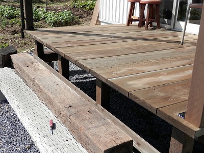 S様邸 ウッドデッキ 鉄サビ とパーゴラ 屋根材 Woodpro Shop Base S様邸 ウッドデッキ 鉄サビ とパーゴラ 屋根材 Woodpro Shop Base
