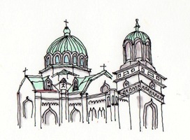 建築イラスト　-神保町-　　　画：大島健二_f0230666_16441929.jpg