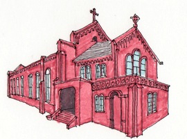 建築イラスト　-神保町-　　　画：大島健二_f0230666_1704445.jpg