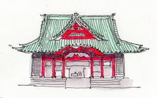 建築イラスト　-神保町-　　　画：大島健二_f0230666_1731420.jpg