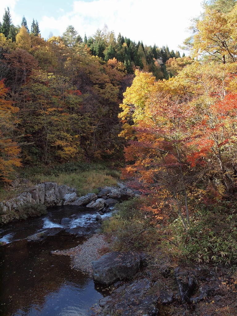 『紅葉と渓流と青空を独り占めにして・・・・・』_d0054276_20192635.jpg