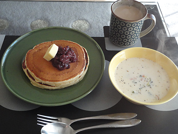 家でパンケーキランチ のんびりlife