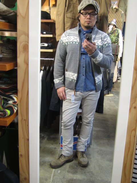 FRANKLIN MARSHALL & NUDIE JEANS カウチンKNIT JACKET!!_d0152280_354742.jpg