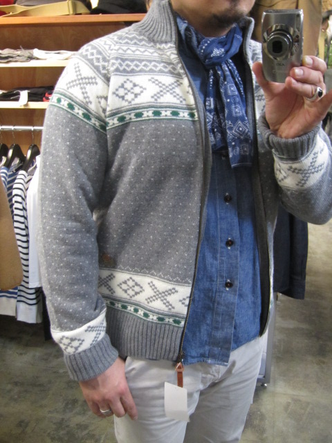 FRANKLIN MARSHALL & NUDIE JEANS カウチンKNIT JACKET!!_d0152280_361451.jpg