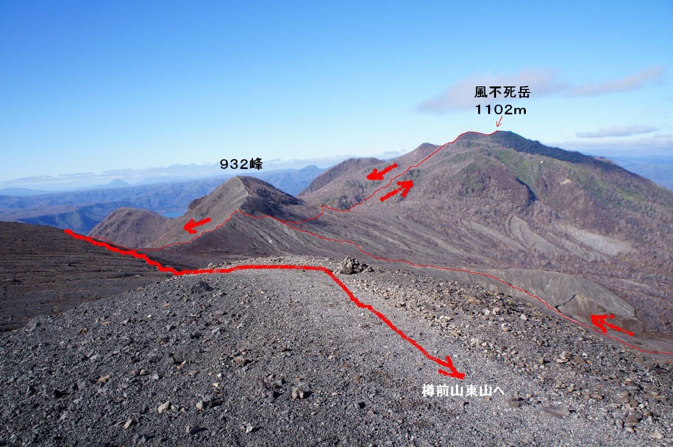 風不死岳、樽前山縦走_a0248508_110818.jpg