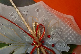 クリスマスリーフのカード 1dayレッスン_c0200917_1894845.jpg