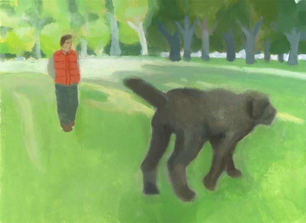 illustration break-広場の大きな犬_b0194880_15373133.jpg