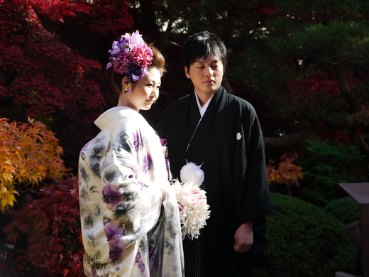 紅葉の素晴らしい南昌荘庭園で・・・美しい花嫁_a0123133_19121220.jpg