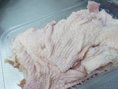 鶏皮で酒の肴を作ってみた_e0227942_212538.jpg