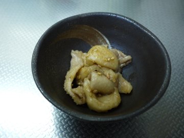 鶏皮で酒の肴を作ってみた_e0227942_2192764.jpg